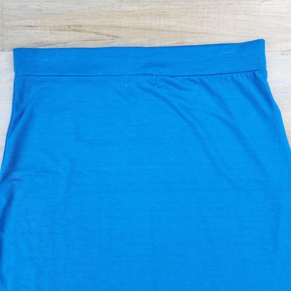 🍑Ambiance Apparel Teal Stretch Maxi Skirt Medium - Picture 4 of 8